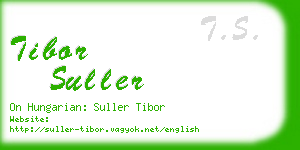 tibor suller business card